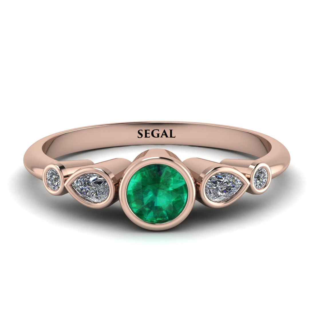 Bezel Symmetrical Emerald Ring - Ivy No. 5