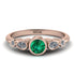 Bezel Symmetrical Emerald Ring - Ivy No. 5