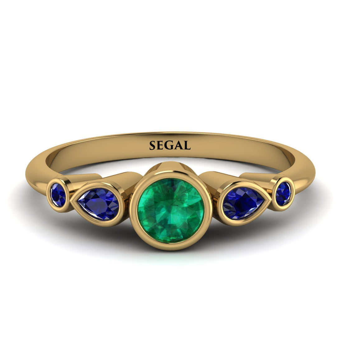 Bezel Symmetrical Emerald Ring - Ivy No. 64