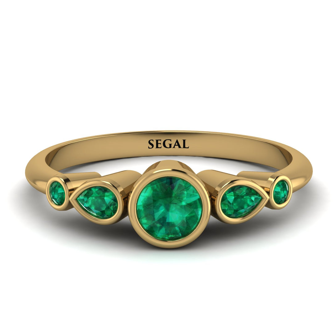 Bezel Symmetrical Emerald Ring - Ivy No. 19