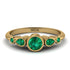 Bezel Symmetrical Emerald Ring - Ivy No. 19