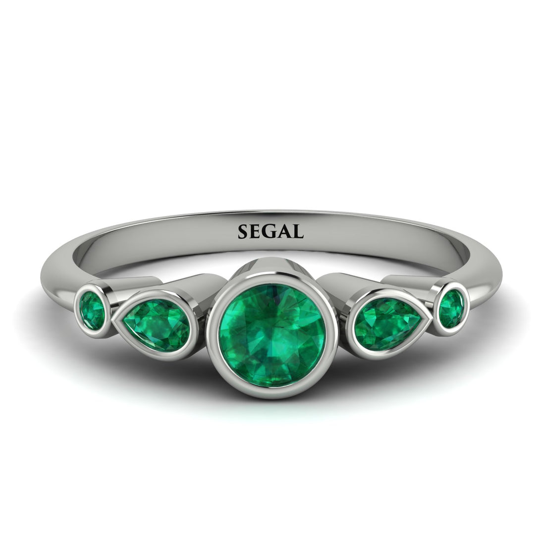 Bezel Symmetrical Emerald Ring - Ivy No. 21