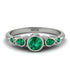 Bezel Symmetrical Emerald Ring - Ivy No. 21