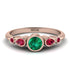 Bezel Symmetrical Emerald Ring - Ivy No. 50