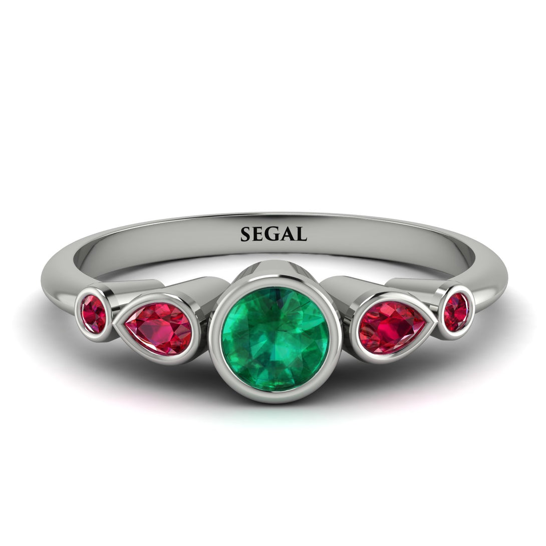 Bezel Symmetrical Emerald Ring - Ivy No. 51