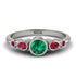 Bezel Symmetrical Emerald Ring - Ivy No. 51