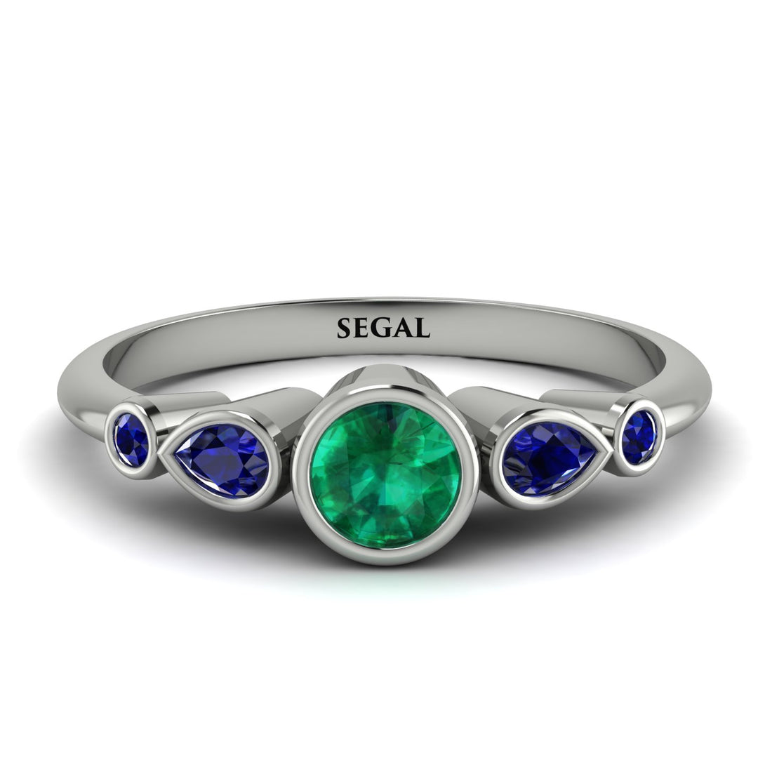 Bezel Symmetrical Emerald Ring - Ivy No. 66