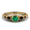 Bezel Symmetrical Emerald Ring - Ivy No. 34