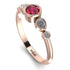Bezel Symmetrical Ruby Ring - Ivy No. 11