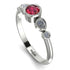 Bezel Symmetrical Ruby Ring - Ivy No. 12