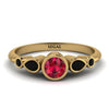Bezel Symmetrical Ruby Ring - Ivy No. 40