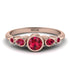 Bezel Symmetrical Ruby Ring - Ivy No. 56