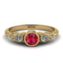 Bezel Symmetrical Ruby Ring - Ivy No. 10