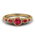 Bezel Symmetrical Ruby Ring - Ivy No. 55