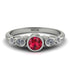 Bezel Symmetrical Ruby Ring - Ivy No. 12