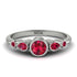Bezel Symmetrical Ruby Ring - Ivy No. 57