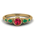 Bezel Symmetrical Ruby Ring - Ivy No. 25