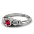 Bezel Symmetrical Ruby Ring - Ivy No. 12