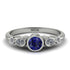Bezel Symmetrical Sapphire Ring - Ivy No. 15