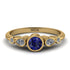 Bezel Symmetrical Sapphire Ring - Ivy No. 13