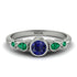 Bezel Symmetrical Sapphire Ring - Ivy No. 30