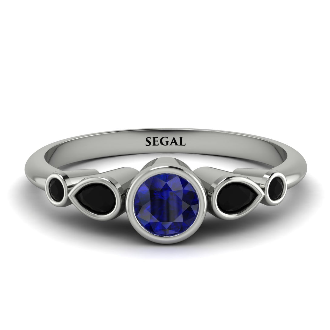 Bezel Symmetrical Sapphire Ring - Ivy No. 45