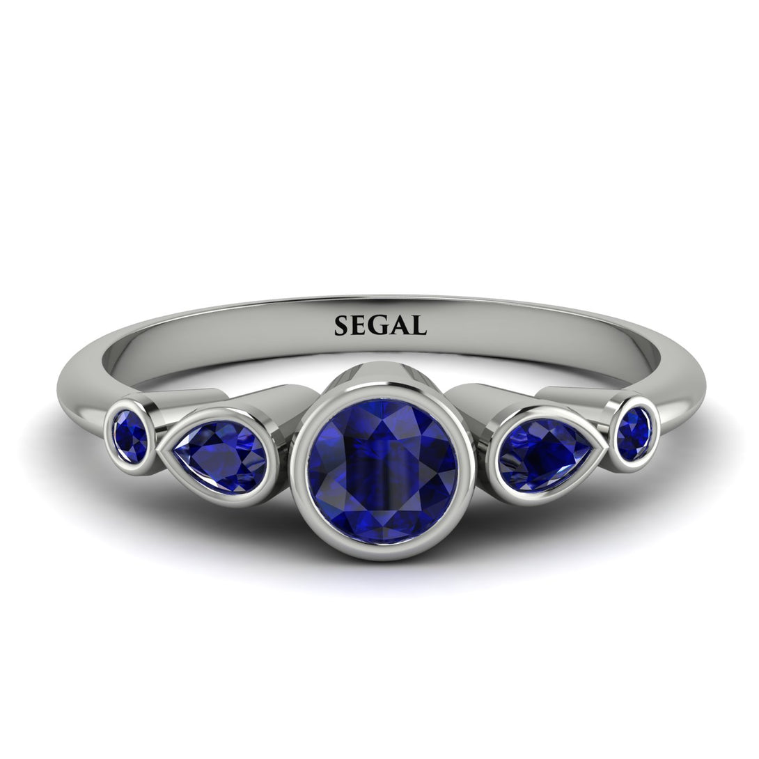 Bezel Symmetrical Sapphire Ring - Ivy No. 75