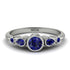 Bezel Symmetrical Sapphire Ring - Ivy No. 75