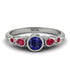 Bezel Symmetrical Sapphire Ring - Ivy No. 60