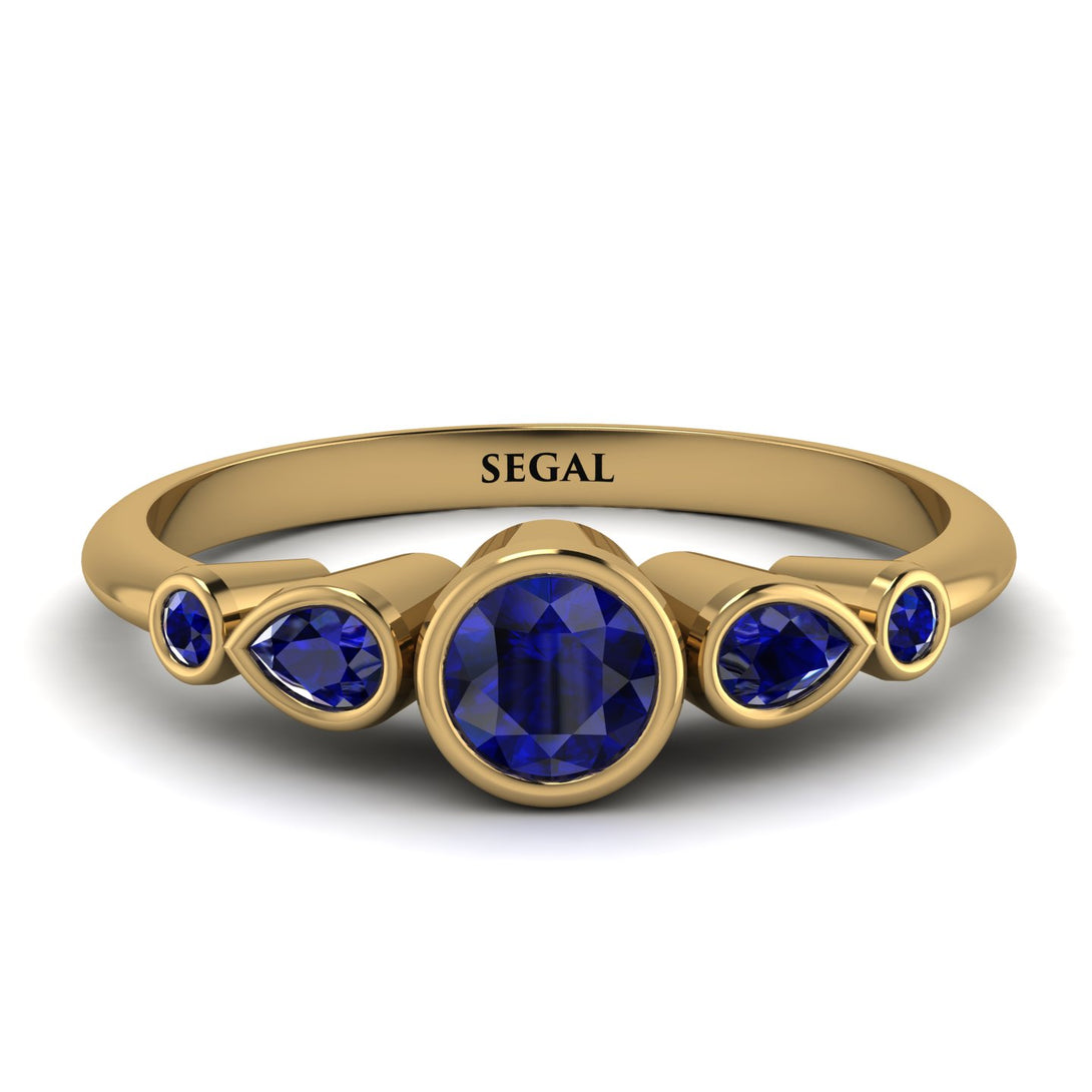 Bezel Symmetrical Sapphire Ring - Ivy No. 73