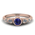 Bezel Symmetrical Sapphire Ring - Ivy No. 14
