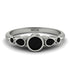 Bezel Symmetrical Black Diamond Ring - Ivy No. 39