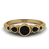 Bezel Symmetrical Black Diamond Ring - Ivy No. 37