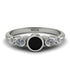 Bezel Symmetrical Black Diamond Ring - Ivy No. 9