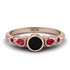 Bezel Symmetrical Black Diamond Ring - Ivy No. 53 image 1