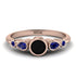 Bezel Symmetrical Black Diamond Ring - Ivy No. 68 image 1