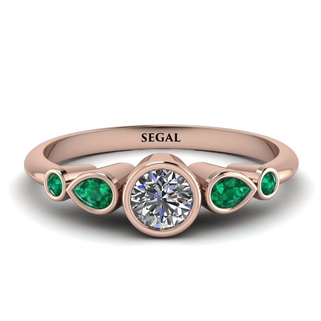 Bezel Symmetrical Diamond Ring - Ivy No. 17