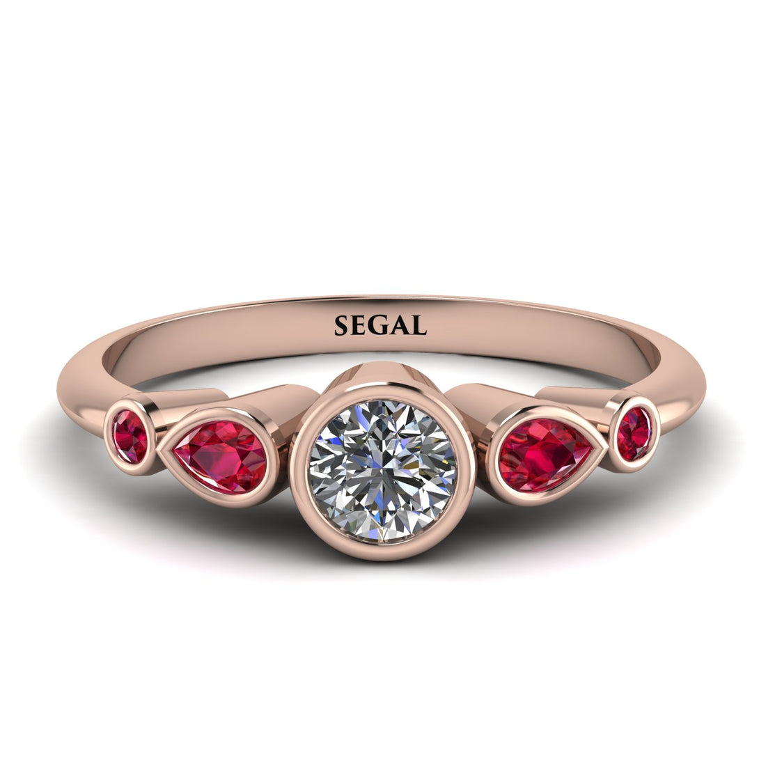 Bezel Symmetrical Diamond Ring - Ivy No. 47