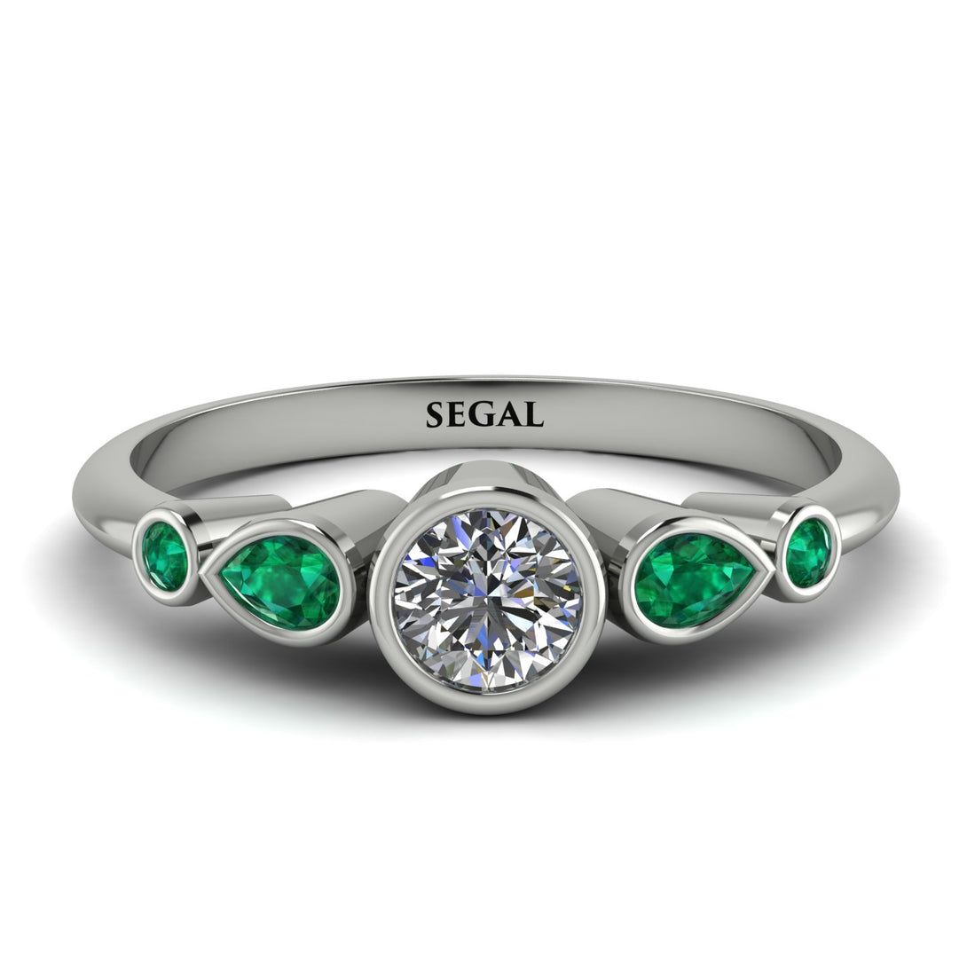 Bezel Symmetrical Diamond Ring - Ivy No. 18