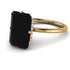 John's Custom Emerald Cut Black Diamond Solitaire Engagement Ring - Vanessa No. 70