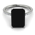 Melodi's Custom Hidden Halo Emerald Cut Black Diamond Engagement Ring - Melodi No. 39