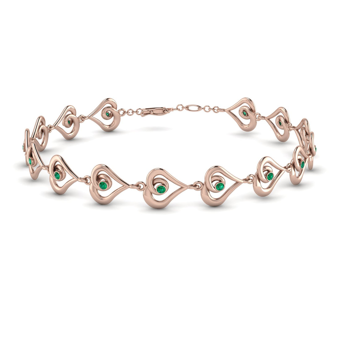 Heart Emerald Bracelet - Martha No. 5