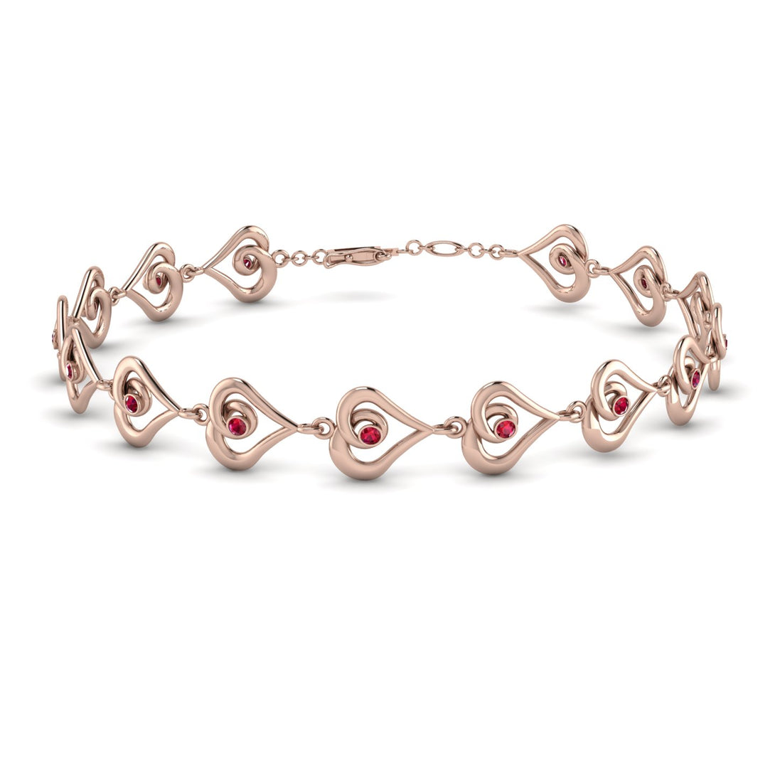 Heart Ruby Bracelet - Martha No. 11