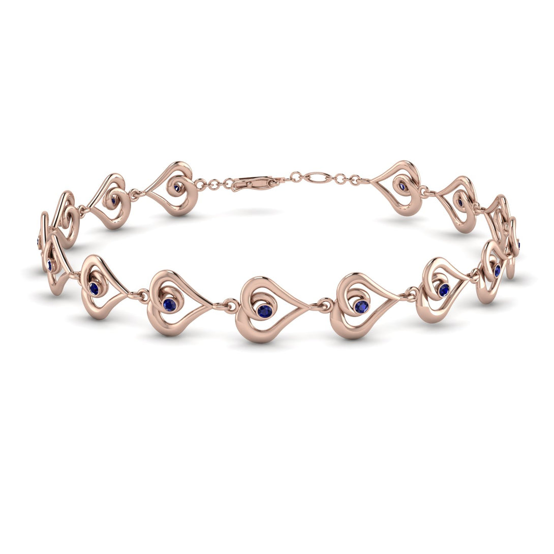 Heart Sapphire Bracelet - Martha No. 14