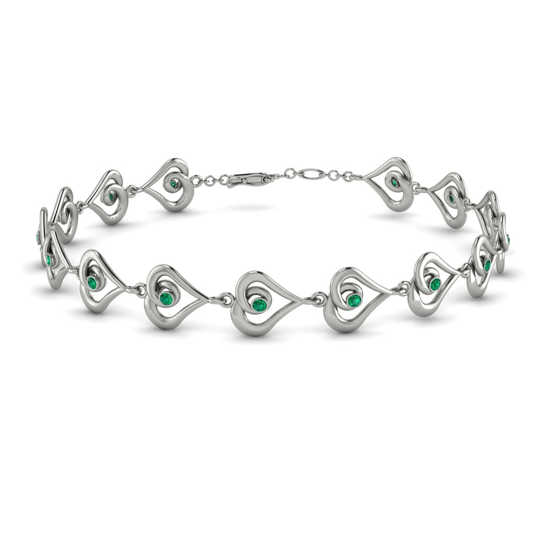 Heart Emerald Bracelet - Martha No. 6