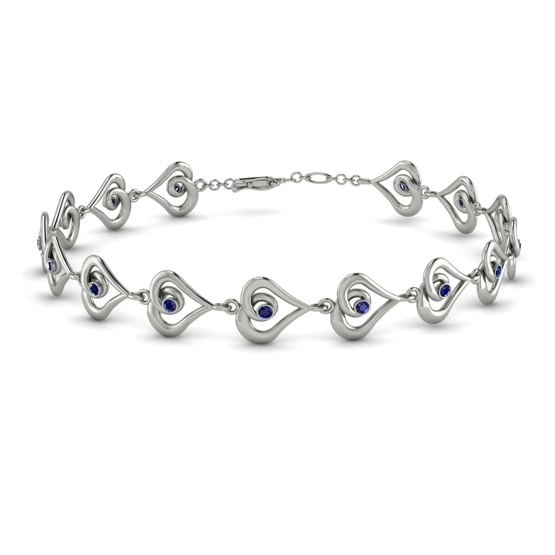 Heart Sapphire Bracelet - Martha No. 15