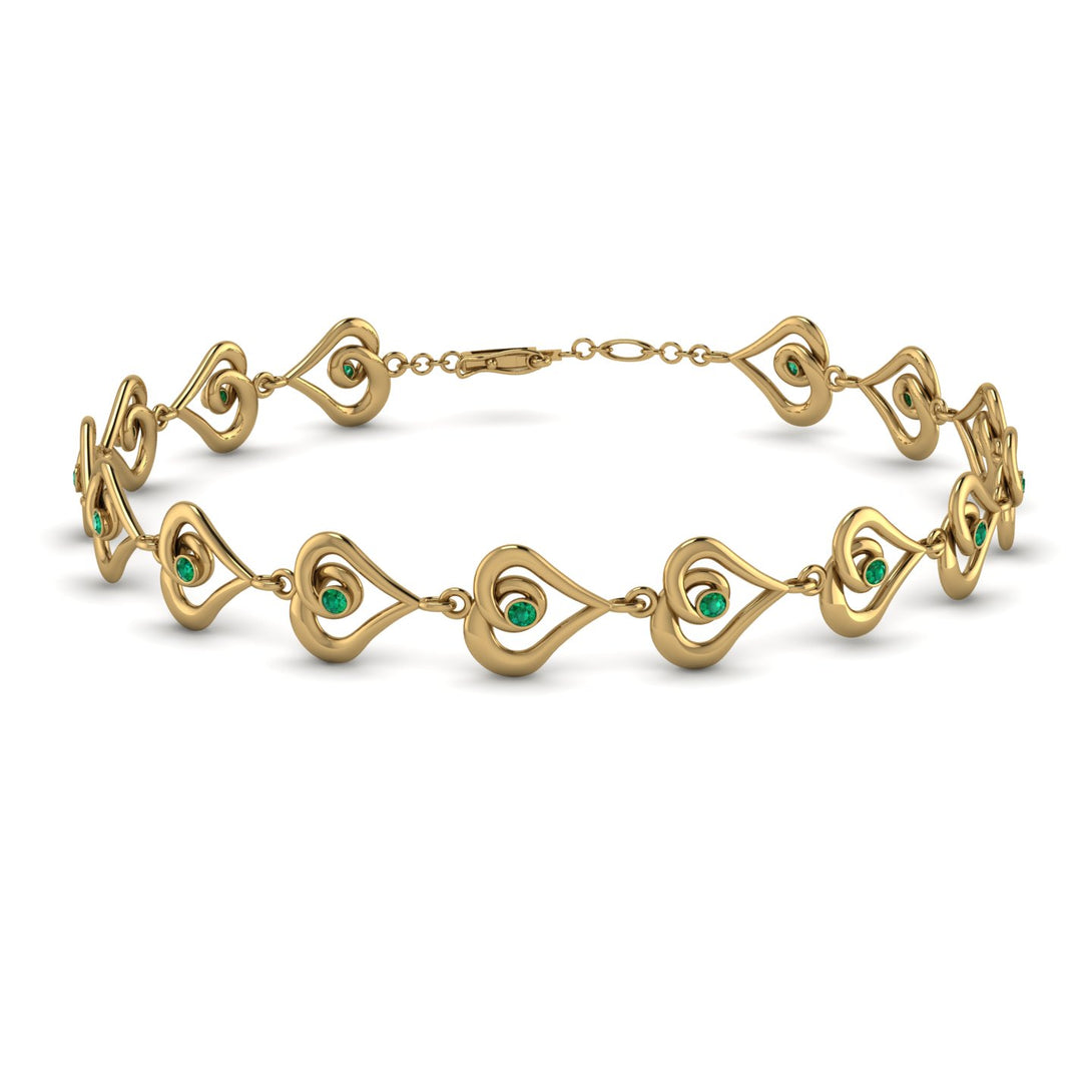 Heart Emerald Bracelet - Martha No. 4