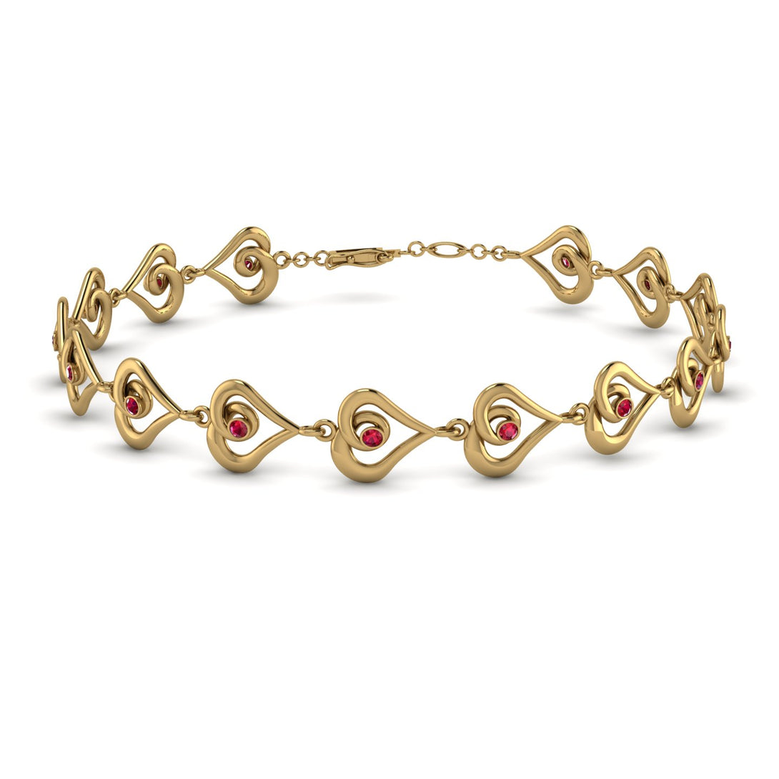 Heart Ruby Bracelet - Martha No. 10