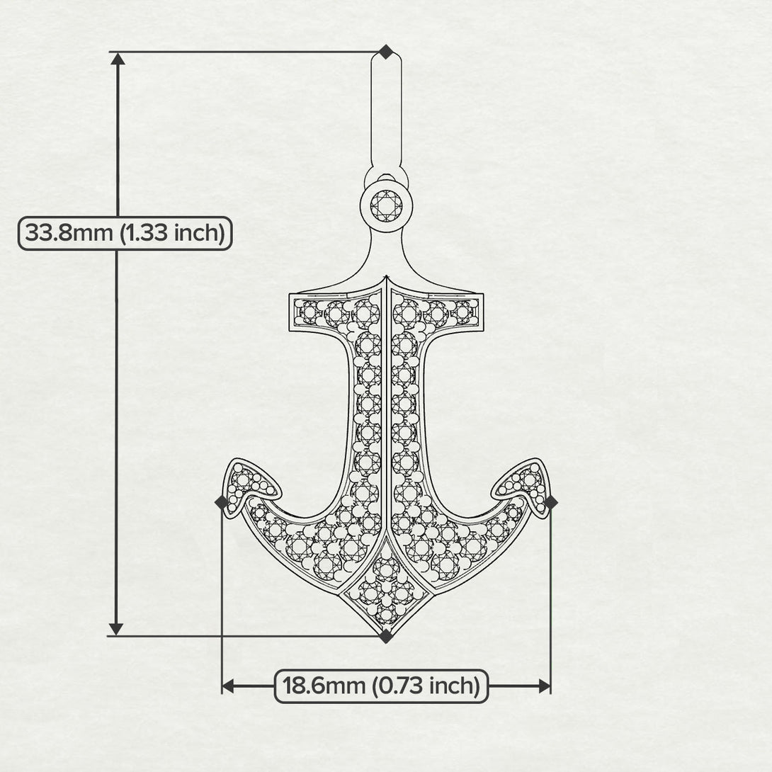 Anchor Diamond Pendant - Brandon No. 3