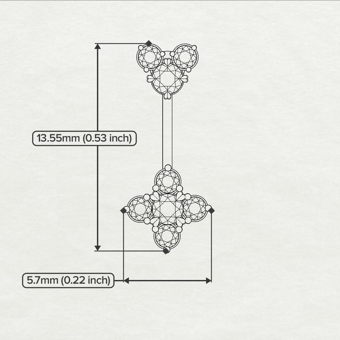 Hanging Emerald Compass Earrings - Brittany No. 34